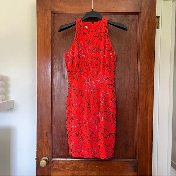carmen marc valvo beaded dress Carmen Marc Valvo Evelyn C90071 main image 1